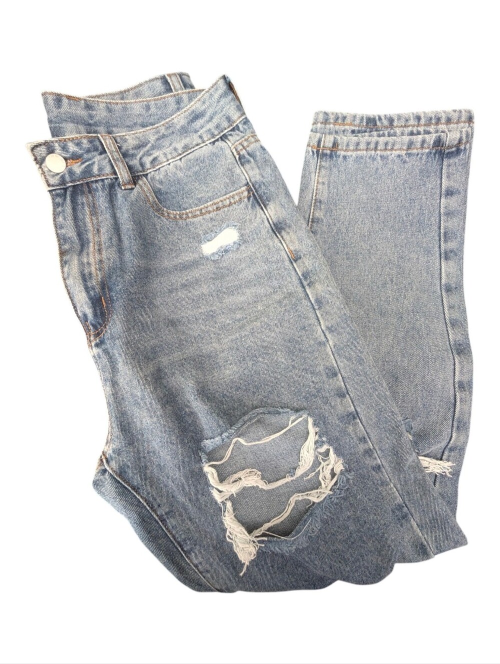 Distressed Denim Jeans | Size: M